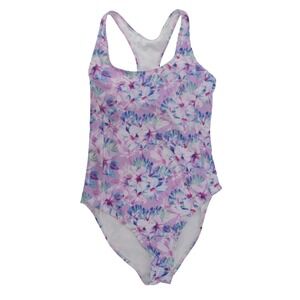 Nicole Miller Studio Racerback Swimsuit Purple Medium Beach Vacation MSRP $120